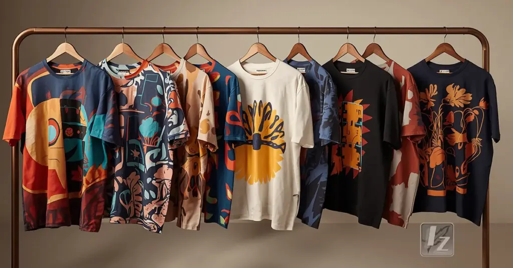 Bosmadan keyin tayyor oversayz futbolkalar kolleksiyasi.